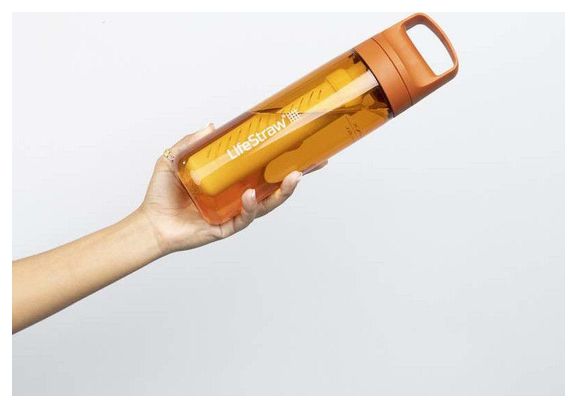 Bouteille filtrante LifeStraw Go 2.0 Kyoto Orange 650 ml - Orange