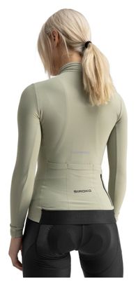 Maillot vélo thermique manches longues femme Cyclisme M7 Erbe Vert