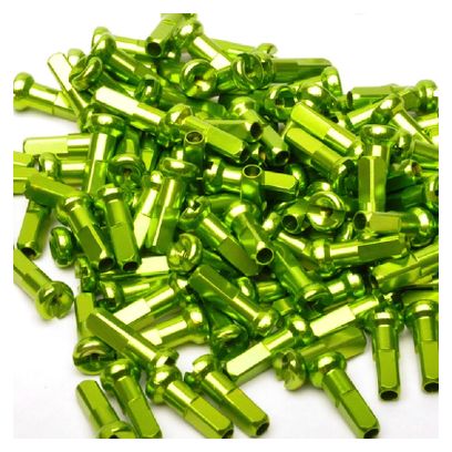 Testa dei raggi in alluminio rovesciata verde (x38)