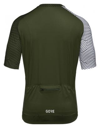 Camiseta de manga corta blanca oliva C5 de Gore Wear