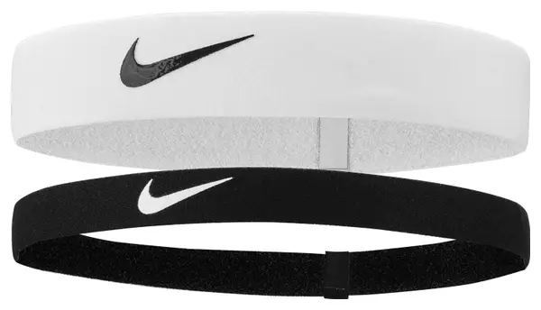 Nike Flex Headbands (x2) White Black