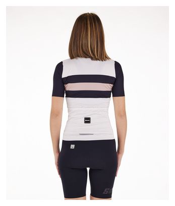 Maillot Manches Courtes Femme Santini Eco Sleek Bengal Noir/Blanc