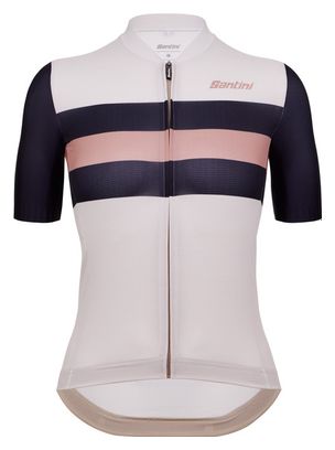 Maillot Manches Courtes Femme Santini Eco Sleek Bengal Noir/Blanc