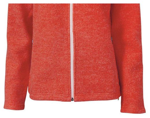 Ivanhoe gilet zippé en laine pour femme Beata Rouge Mandarine-Orange