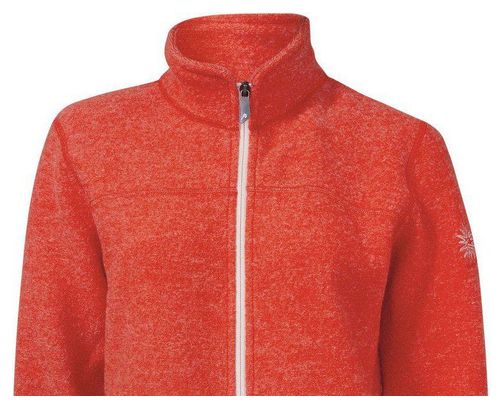 Ivanhoe gilet zippé en laine pour femme Beata Rouge Mandarine-Orange