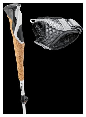LEKI Bâtons Cross Trail FX Superlite 110 - 130 cm Blanc Noir