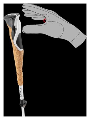 LEKI Bâtons Cross Trail FX Superlite 110 - 130 cm Blanc Noir