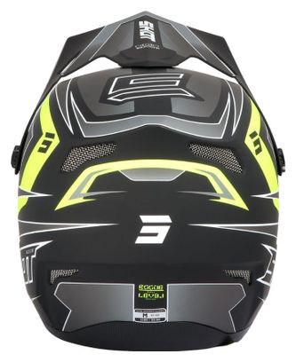 Shot Rogue Level Casco integrale nero/giallo fluorescente opaco