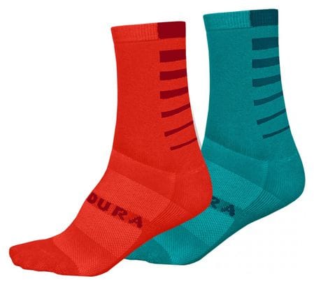 Chaussettes ENDURA Femme CoolMaxr Stripe Vert Red