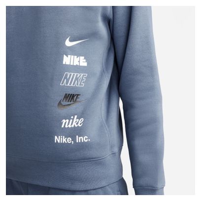 Haut manches longues Nike Club Fleece Plus Bleu