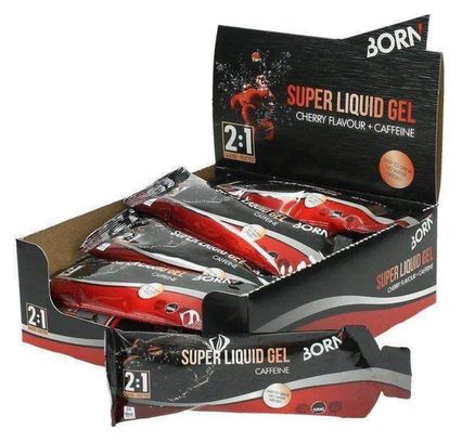 Gel énergétique Super Liquid cerise/caféine 12 pièces