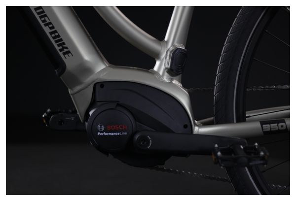 Vélo de Ville Électrique OGP Bike Fitness 350 28'' Shimano Altus 9S 500Wh Gris