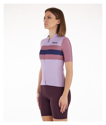 Damen Kurzarmtrikot Santini Eco Sleek Bengal Violet