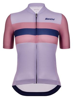 Damen Kurzarmtrikot Santini Eco Sleek Bengal Violet