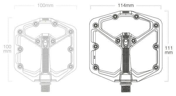 Crankbrothers Stamp 7 Pedales Planos Grandes Naranja