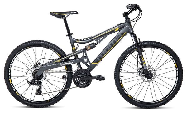 Moma Bikes Vélo VTT  EQX 26 5.0  Aluminium. SHIMANO 24V  Freins a Disque  Double Suspension