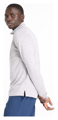 Camiseta Térmica New Balance Athletics Heat Grid Gris, Hombre, 1/2 Cremallera