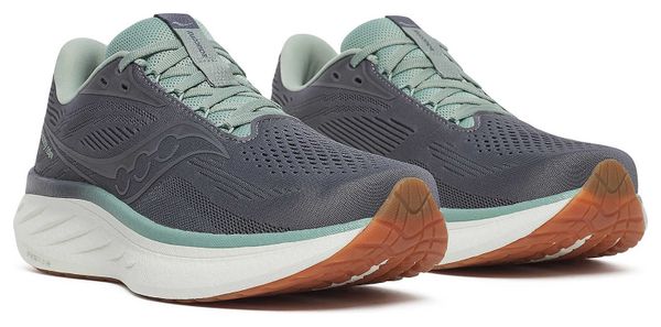 Saucony Ride 18 Grijs/Groen Hardloopschoenen voor Heren