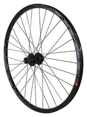 ROUE VTT 27.5  TRAXX21 DISC ARRIERE NOIR ?ILLET MOYEU SHIMANO M475 6TROUS POUR CASSETTE SHIMANO-SRAM 11-10-9V. NOIR RAY. NOIR (TUBELESS READY)