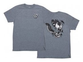 T-Shirt Manches Courtes Odyssey Ripped Monogram Gris