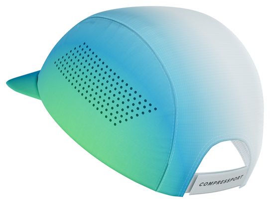 Compressport Pro Racing Ironman 2026 Cap - White/Blue/Green