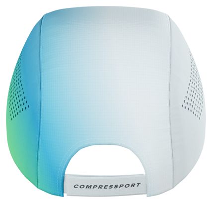 Compressport Pro Racing Ironman 2026 Cap - White/Blue/Green