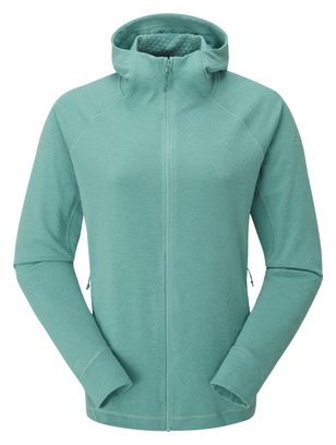 Damen Kapuzen-Fleece Rab Nexus Türkis M