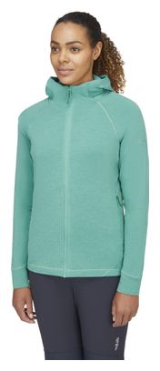 Damen Kapuzen-Fleece Rab Nexus Türkis M