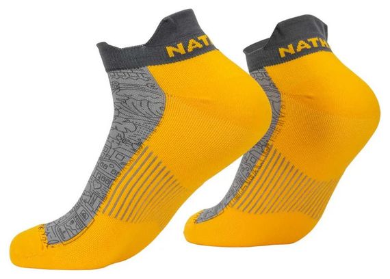 Chaussettes Nathan Signature Speed Tab Gris / Jaune