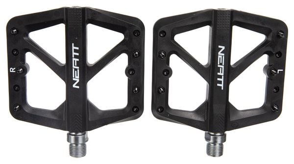 Pair of Neatt Composite 5 Pin Flat Pedals Black
