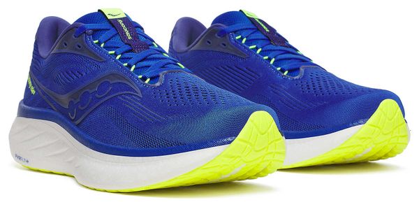 Chaussures Running Saucony Ride 18 Bleu/Jaune Homme