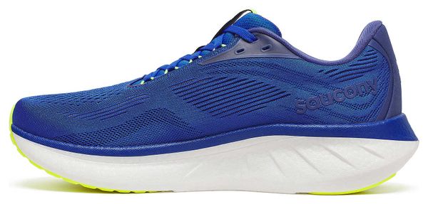 Chaussures Running Saucony Ride 18 Bleu/Jaune Homme