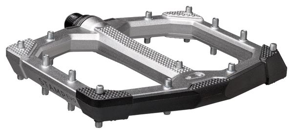 Coppia di pedali piatti Crankbrothers Stamp Evo - Large argento