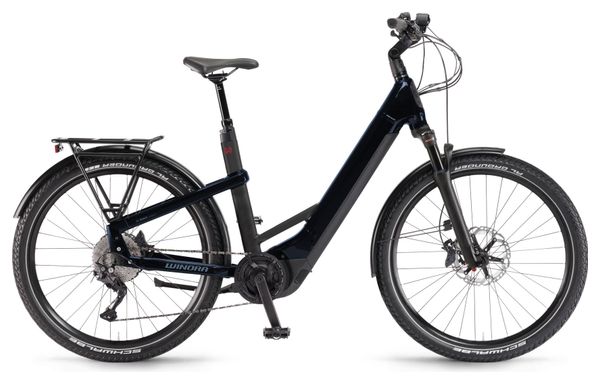 Winora Yakun 10 Bicicletta ibrida elettrica Shimano Deore 10S 750 Wh 27,5'' Blu Scuro 2023