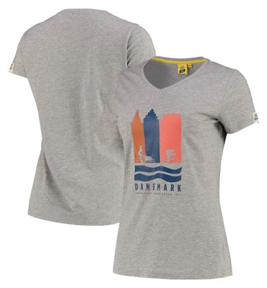 Camiseta de mujer de la Gran Salida del Tour <p>de</p>Francia en Copenhague gris