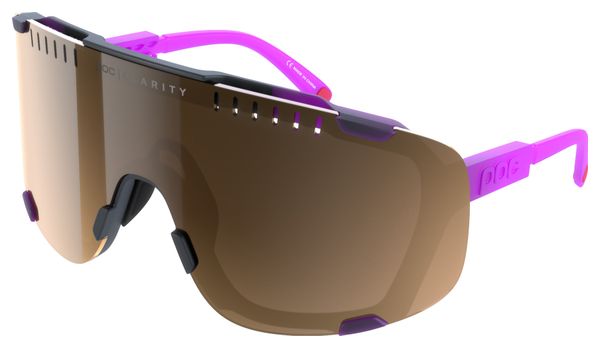 Lunettes Poc Devour Fluorescent Pink Black / Brown Silver Mirror