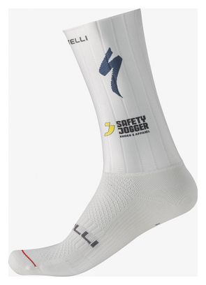 Chaussettes Aéro Castelli Fast Feet 4 Soudal Quickstep Blanc