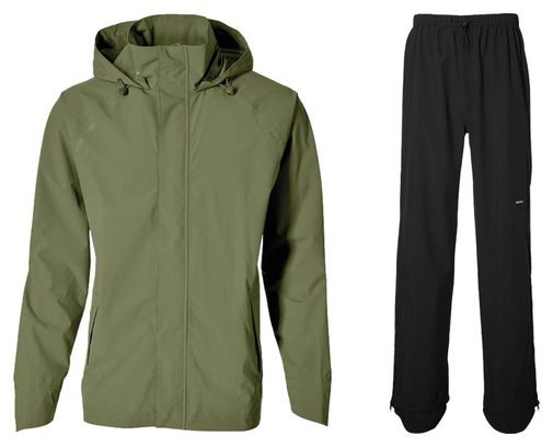 Basil Hoga bicycle rain suit Green