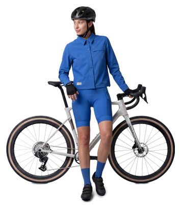 Surchemise été cyclisme gravel femme Emberly-W Blue Bleu
