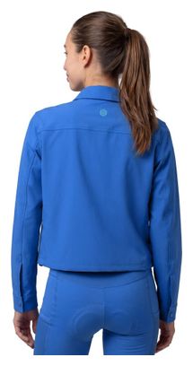 Surchemise été cyclisme gravel femme Emberly-W Blue Bleu