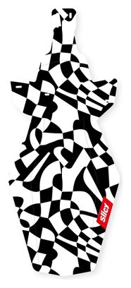 Slicy MTB Dazzle Rear Mudguard White / Black