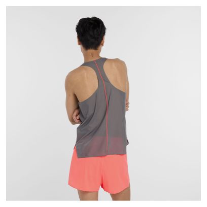 Camiseta de Tirantes New Balance Race Day Ultra Light Gris/Rojo, Hombre