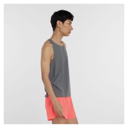 Camiseta de Tirantes New Balance Race Day Ultra Light Gris/Rojo, Hombre