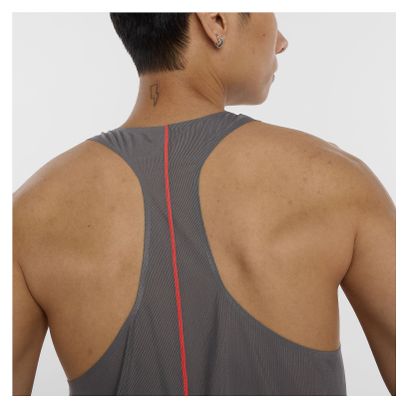 Camiseta de Tirantes New Balance Race Day Ultra Light Gris/Rojo, Hombre