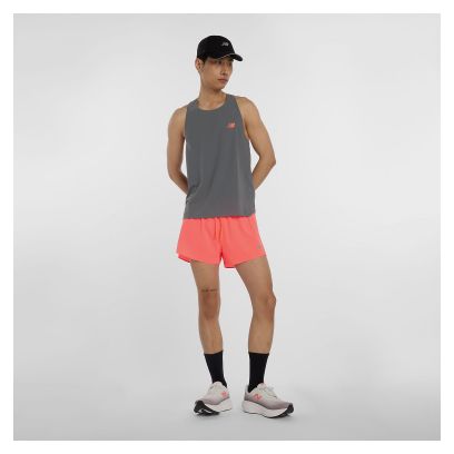 Camiseta de Tirantes New Balance Race Day Ultra Light Gris/Rojo, Hombre
