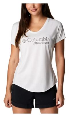 T-shirt grafica da donna Columbia W Trinity Trail II bianca