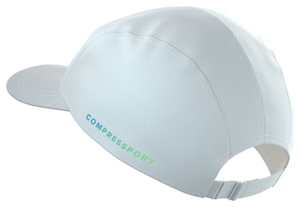 Compressport 5-Panel Ironman 2026 Cap - White/Blue/Green