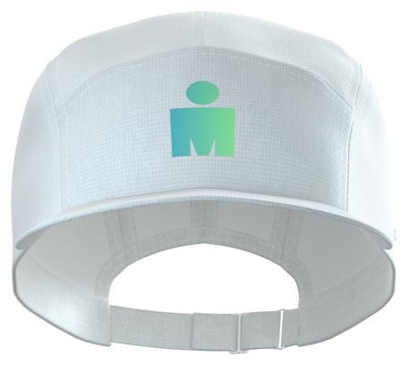 Compressport 5-Panel Ironman 2026 Cap - White/Blue/Green