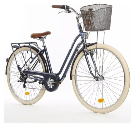 Velo de ville BTWIN Elops 520 Cadre Bas Bleu nuit