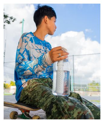 Bouteille filtre à eau LifeStraw Go 2.0 Clear 1 litre-transparent